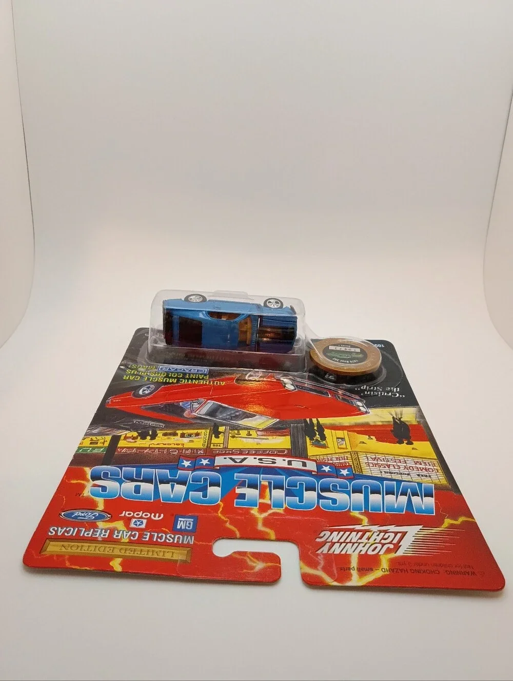 1995 Johnny Lightning MUSCLE CARS USA Series 1 1970 Ford Mustang Boss 302 Blue!